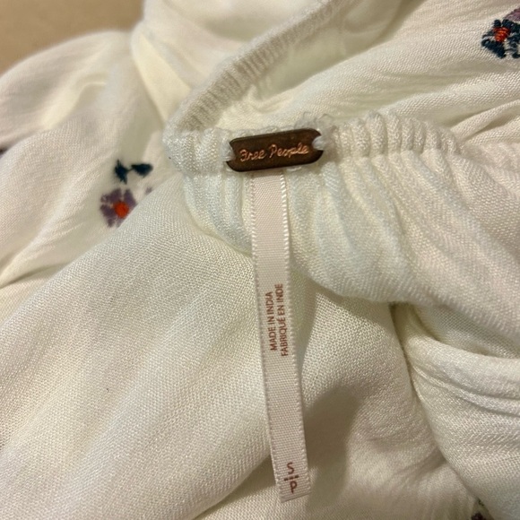 🤩Free People Long Sleeved Fully Lined Midi Dress w/ Floral Embroidery Size M - Picture 7 of 10